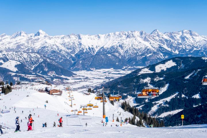 Das Skigebiet Saalbach Hinterglemm Leogang Fieberbrunn ausgestattet mit modernste Liftanlagen